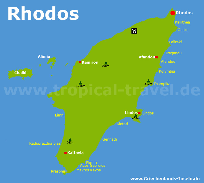 Rhodos Karte