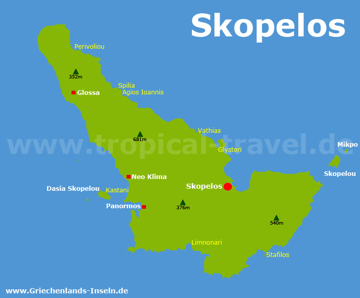 Skopelos Karte