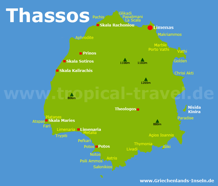 Thassos Karte